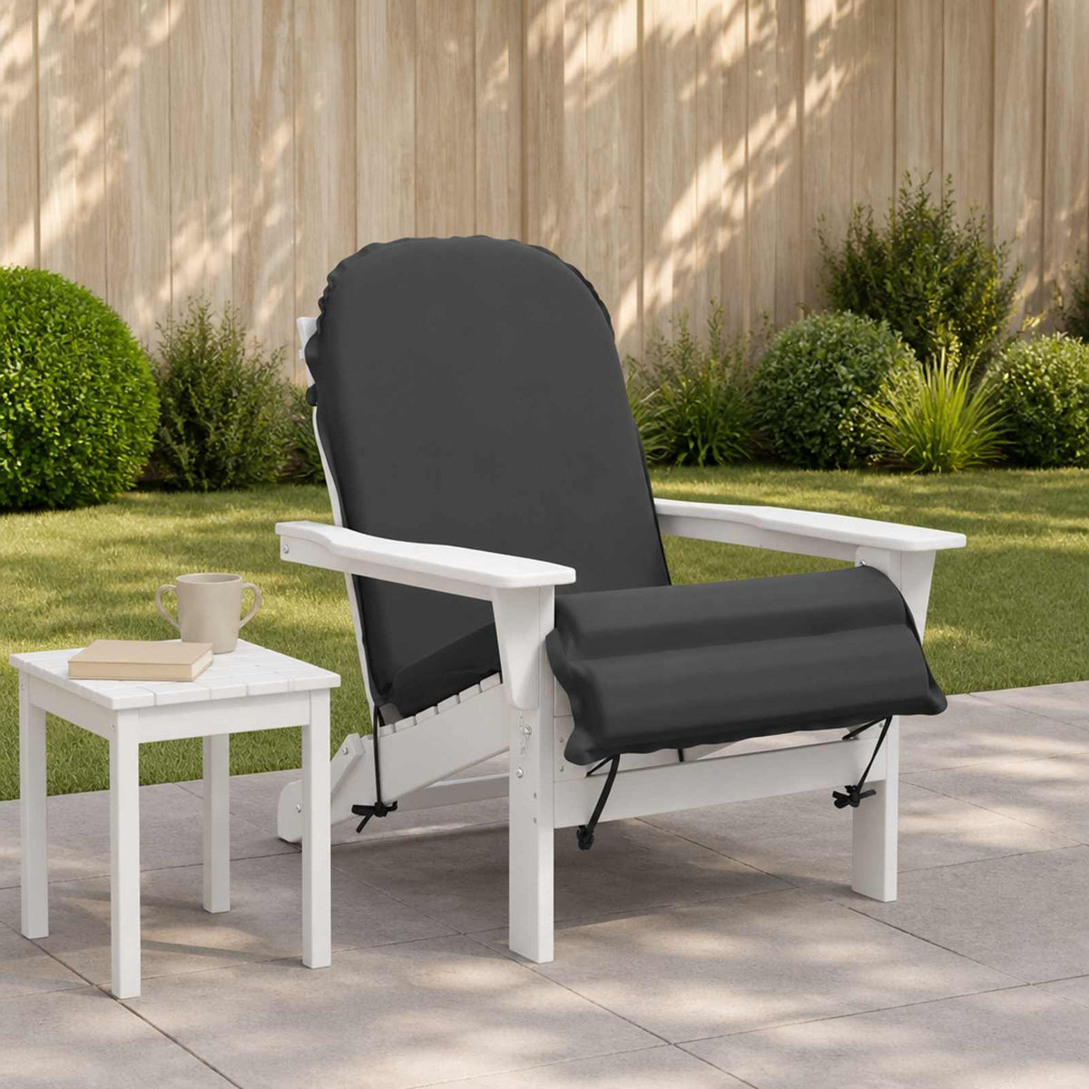 Vidaxl zon loungerkussen gemert 100% polyester antraciet