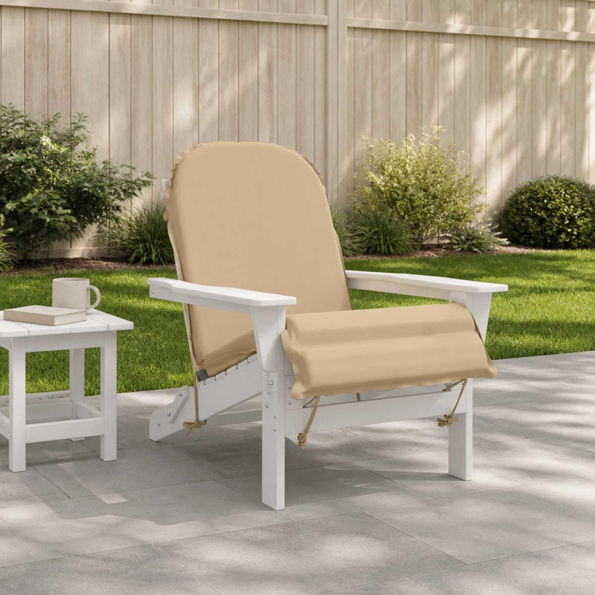 Vidaxl zon loungerkussen gemert 100% polyester beige 55 x 135 x 6 cm