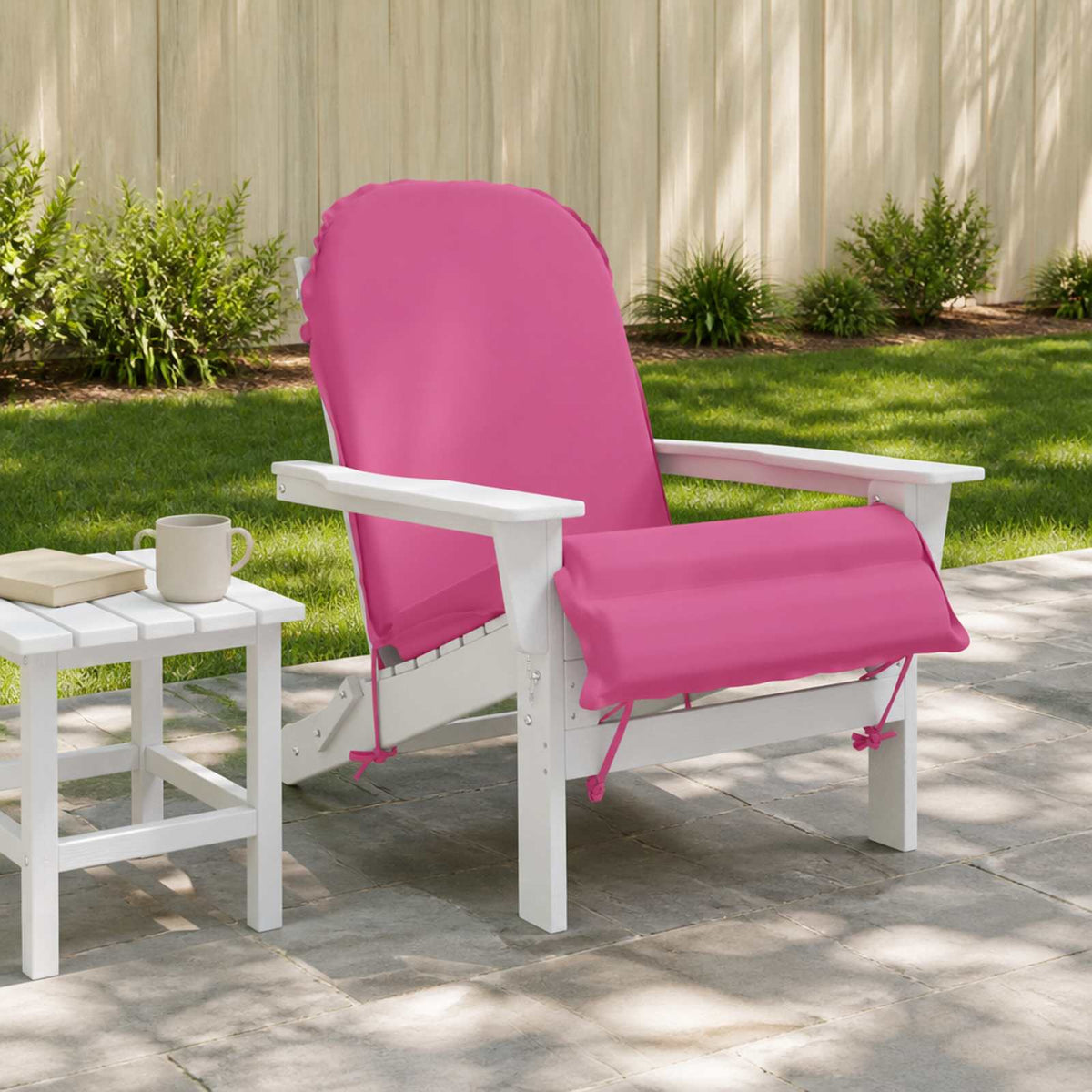 Vidaxl zon loungerkussen gemert 100% polyester roze 55 x 135 x 6 cm