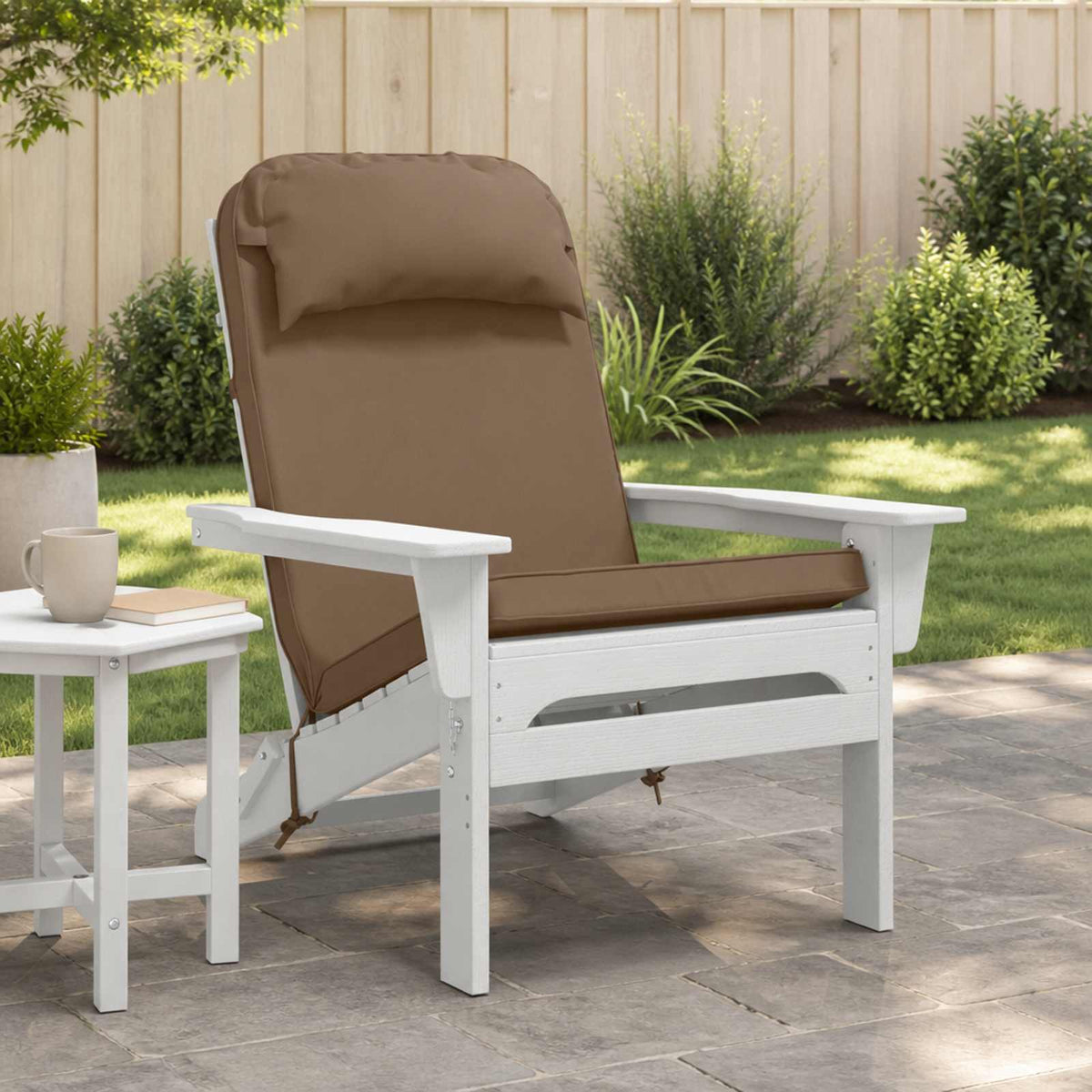 Vidaxl zon loungerkussen 100% polyester taupe 55 x 124 x 5 cm