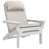 Vidaxl zon loungerkussen 100% polyester wit 55 x 124 x 5 cm
