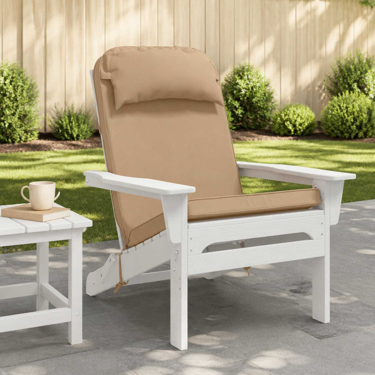 Vidaxl zon loungerkussen 100% polyester zand 55 x 124 x 5 cm