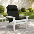 Vidaxl zon loungerkussen 100% polyester zwart 55 x 124 x 5 cm