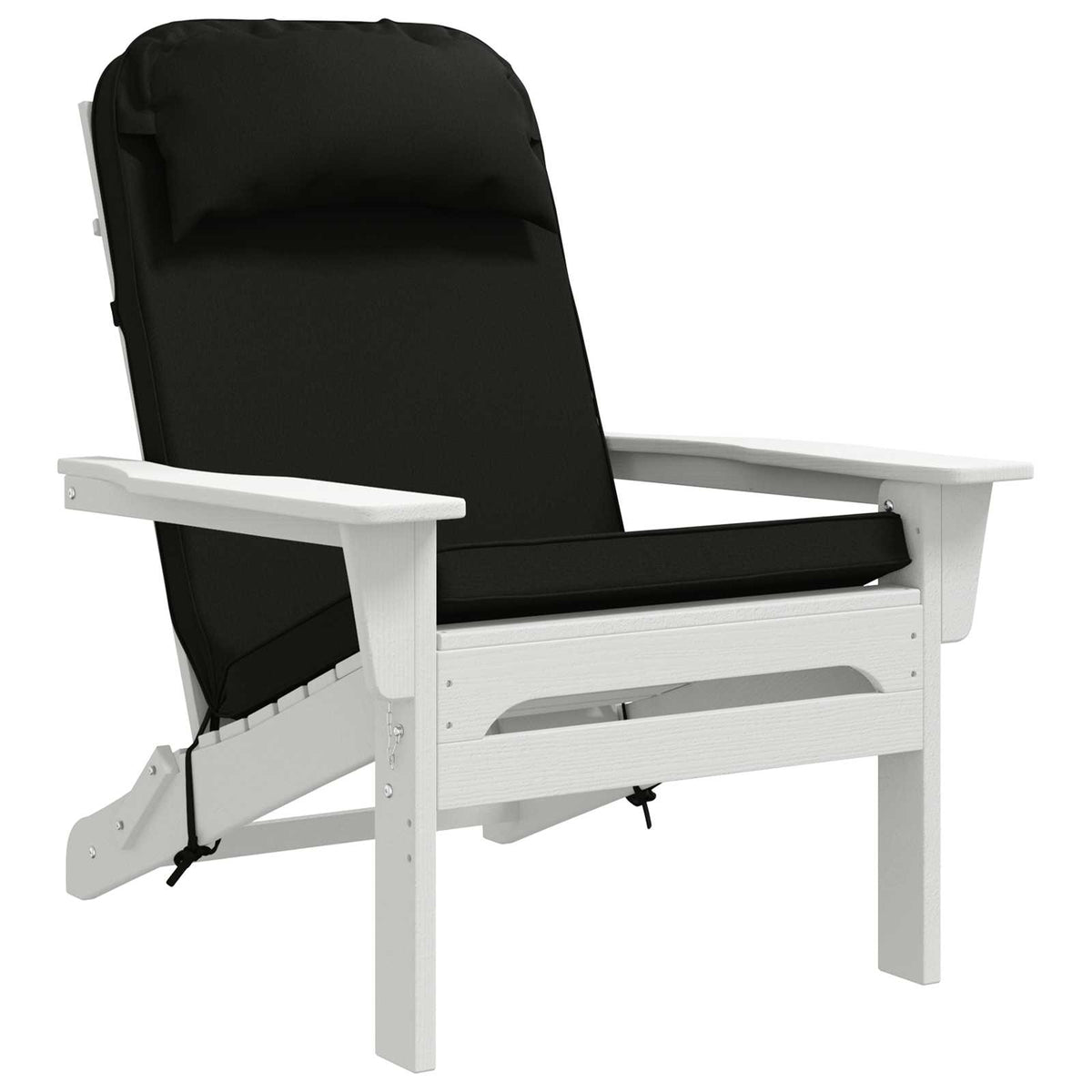 Vidaxl zon loungerkussen 100% polyester zwart 55 x 124 x 5 cm