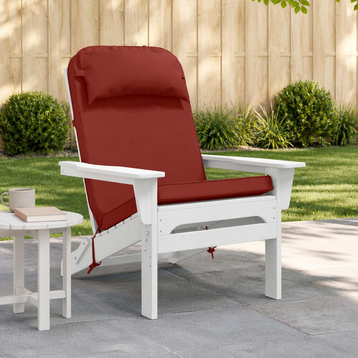 Vidaxl zon loungerkussen 100% polyester rood 55 x 124 x 5 cm