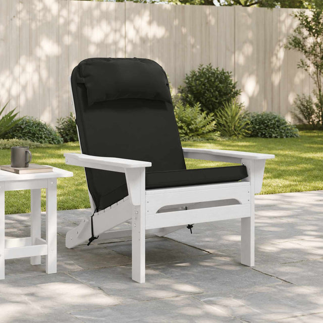 Vidaxl zon loungerkussen 100% polyester zwart 55 x 124 x 5 cm