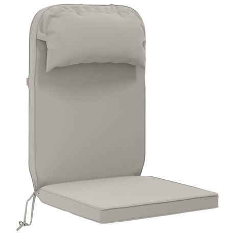 Vidaxl zon loungerkussen 100% polyester grijs 55 x 124 x 5 cm