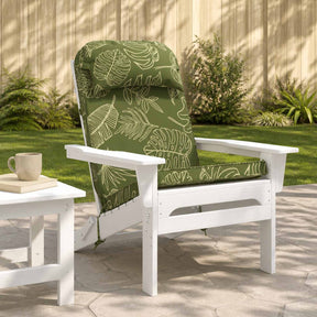 Vidaxl zon loungerkussen 100% polyester bladontwerp 55 x 124 x 5 cm