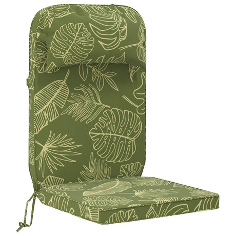 Vidaxl zon loungerkussen 100% polyester bladontwerp 55 x 124 x 5 cm