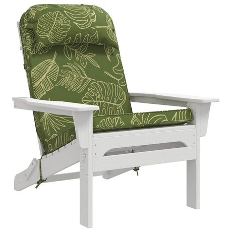 Vidaxl zon loungerkussen 100% polyester bladontwerp 55 x 124 x 5 cm