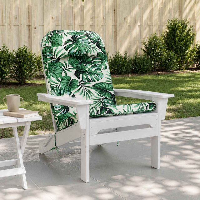 Vidaxl zon loungerkussen 100% polyester bladpatroon 55 x 124 x 5 cm