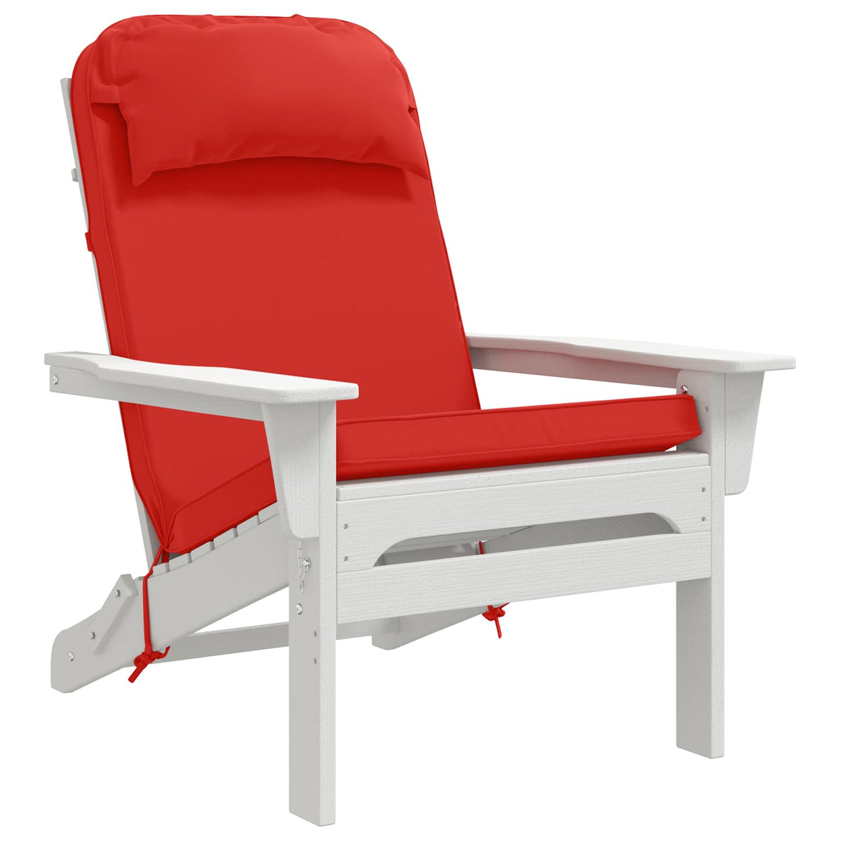 Vidaxl zon loungerkussen 100% polyester rood 55 x 124 x 5 cm