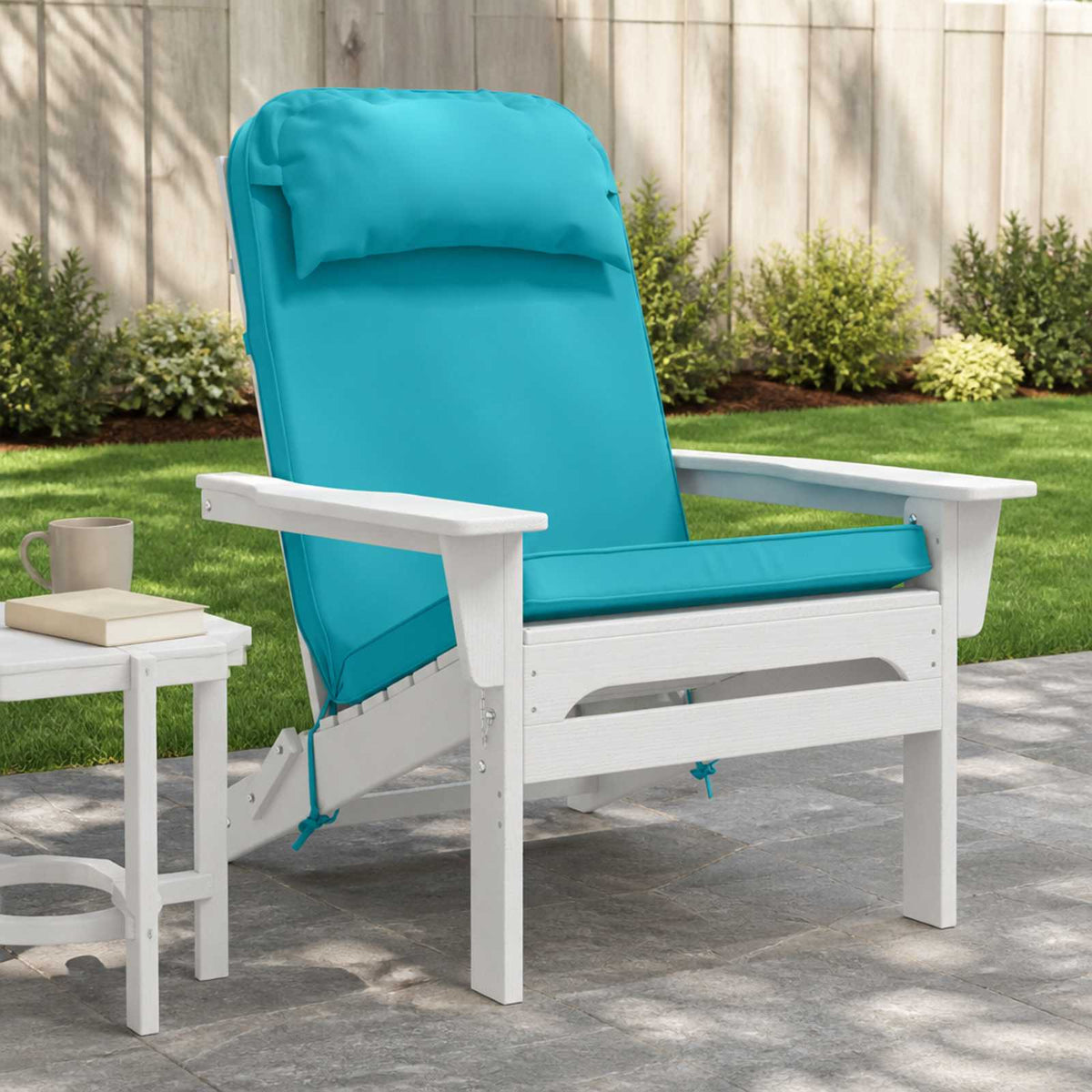 Vidaxl zon loungerkussen 100% polyester turquoise 55 x 124 x 5 cm