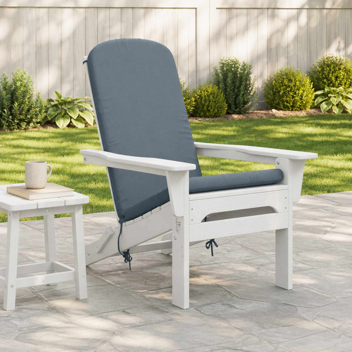 Vidaxl adirondack stoelkussen gemert 100% polyester blauw