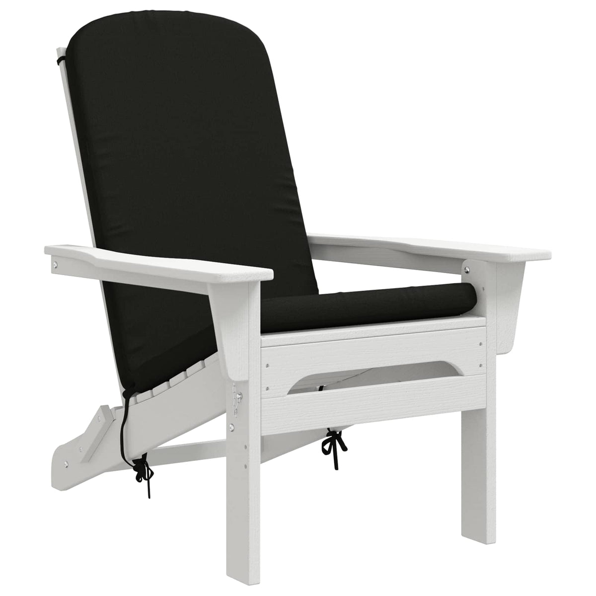 Vidaxl adirondack stoelkussen gemert 100% polyester zwart