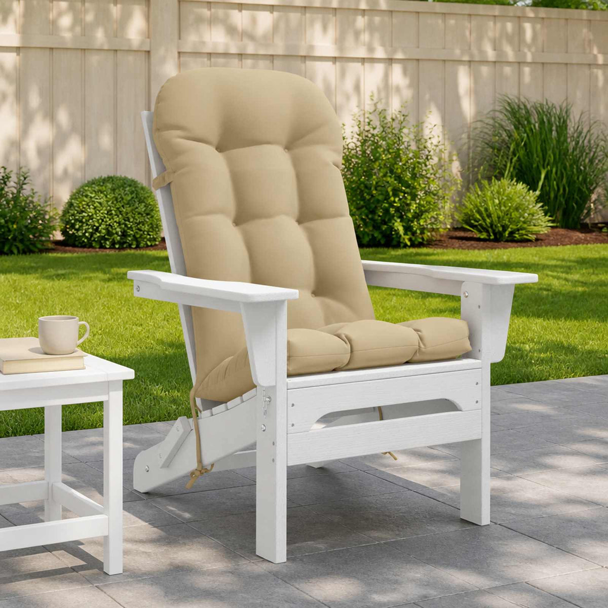 Vidaxl zon loungerkussen putten 100% polyester beige 48 x 112 x 10 cm