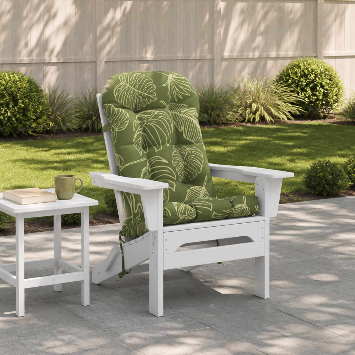 Vidaxl zon loungerkussen putten 100% polyester bladontwerp