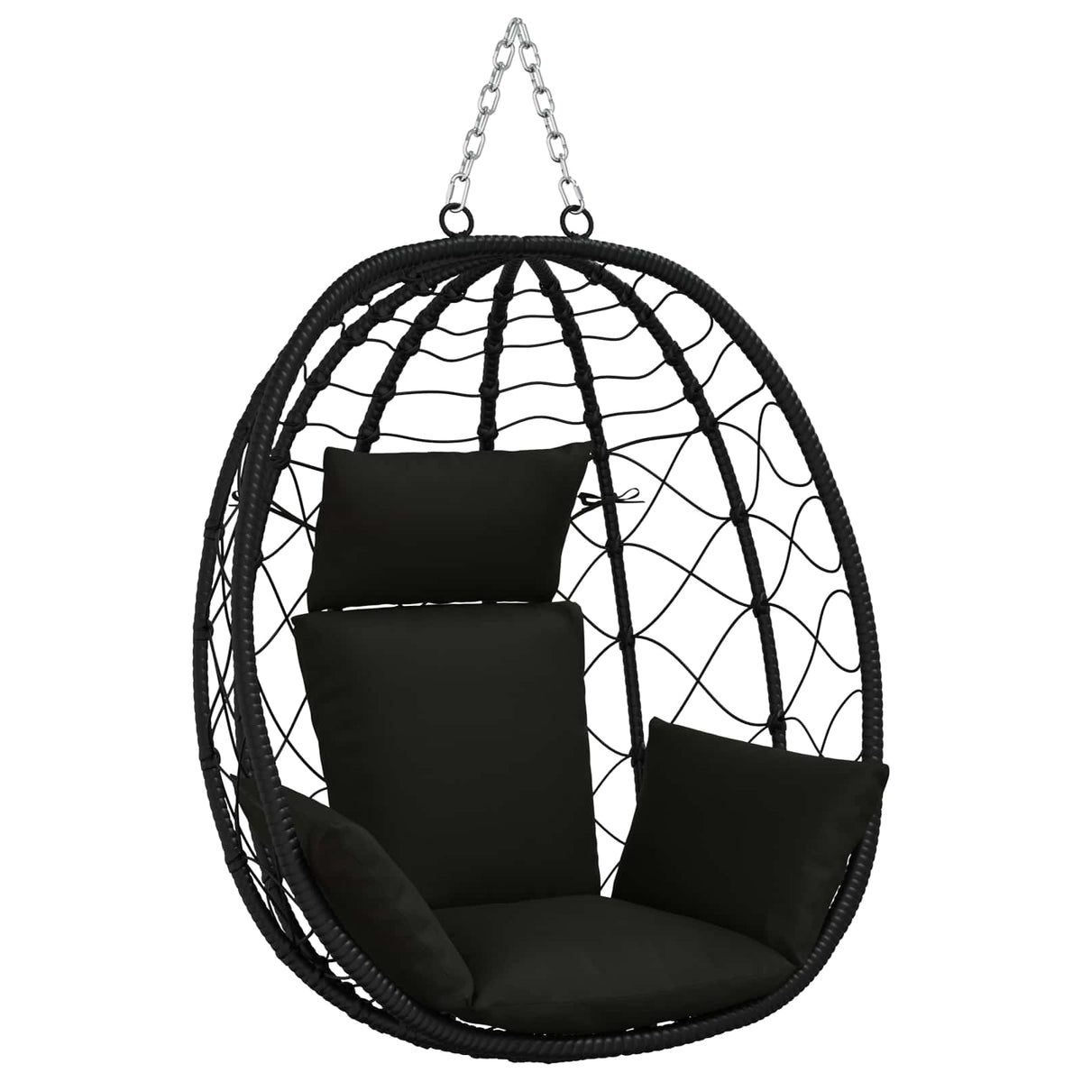 Vidaxl adirondack kussen putten 100% polyester zwart 60 x 145 x 10 cm