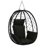 Vidaxl adirondack kussen putten 100% polyester zwart 60 x 145 x 10 cm