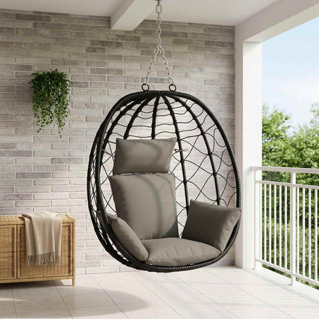 Vidaxl adirondack kussen putten 100% polyester grijs 60 x 145 x 10 cm