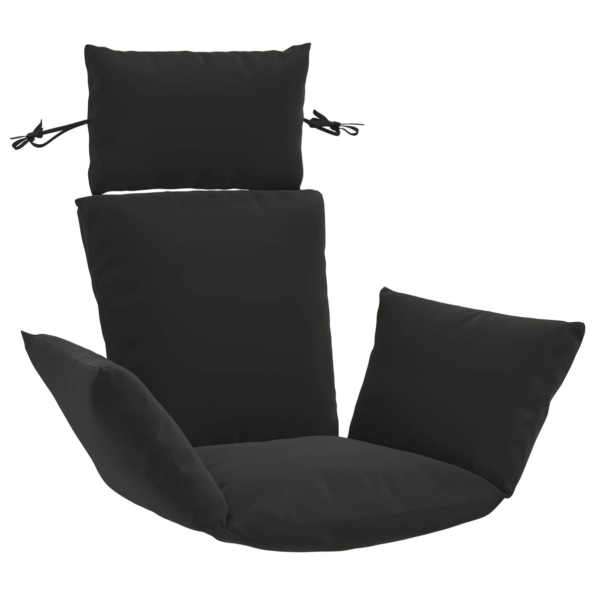 Vidaxl adirondack kussen putten 100% polyester zwart 60 x 145 x 10 cm