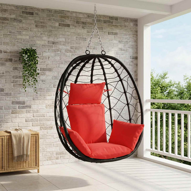 Vidaxl adirondack kussen putten 100% polyester rood 60 x 145 x 10 cm