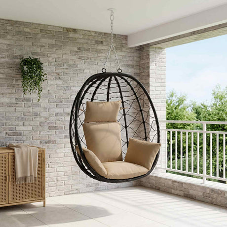 Vidaxl adirondack kussen putten 100% polyester taupe 60 x 145 x 10 cm