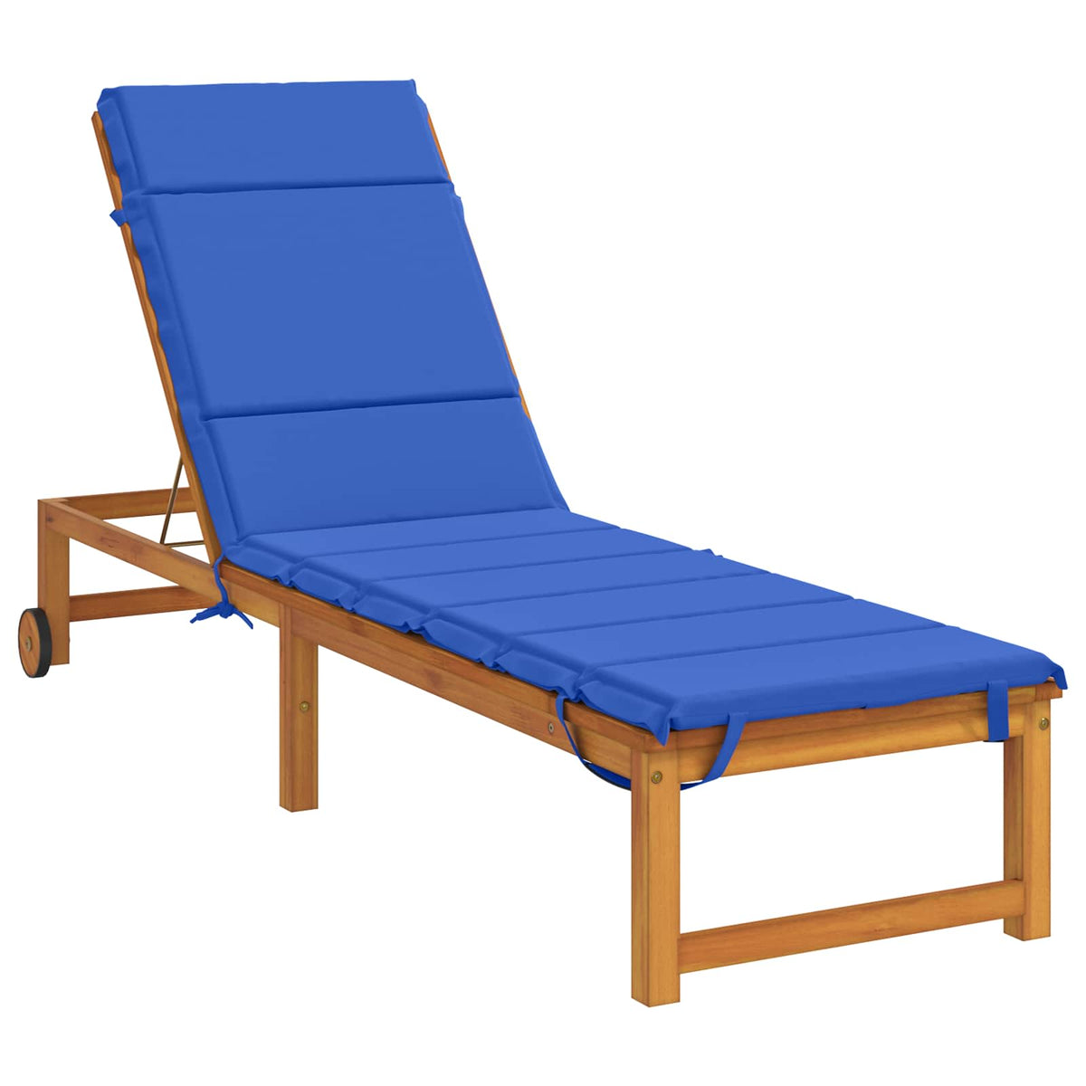 Vidaxl ligstoel kussen gemert 100% polyester koninklijk blauw
