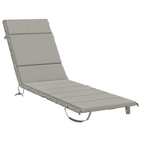 Vidaxl ligstoel kussen gemert 100% polyester grijs 200 x 50 x 3 cm