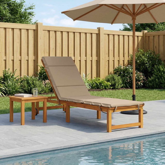 Vidaxl ligstoel kussen gemert 100% polyester zand 200 x 55 x 3 cm