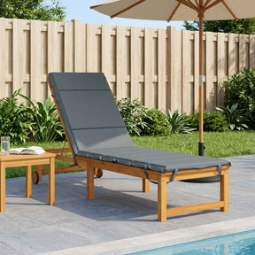 Vidaxl ligstoel kussen gemert 100% polyester blauw 200 x 60 x 3 cm