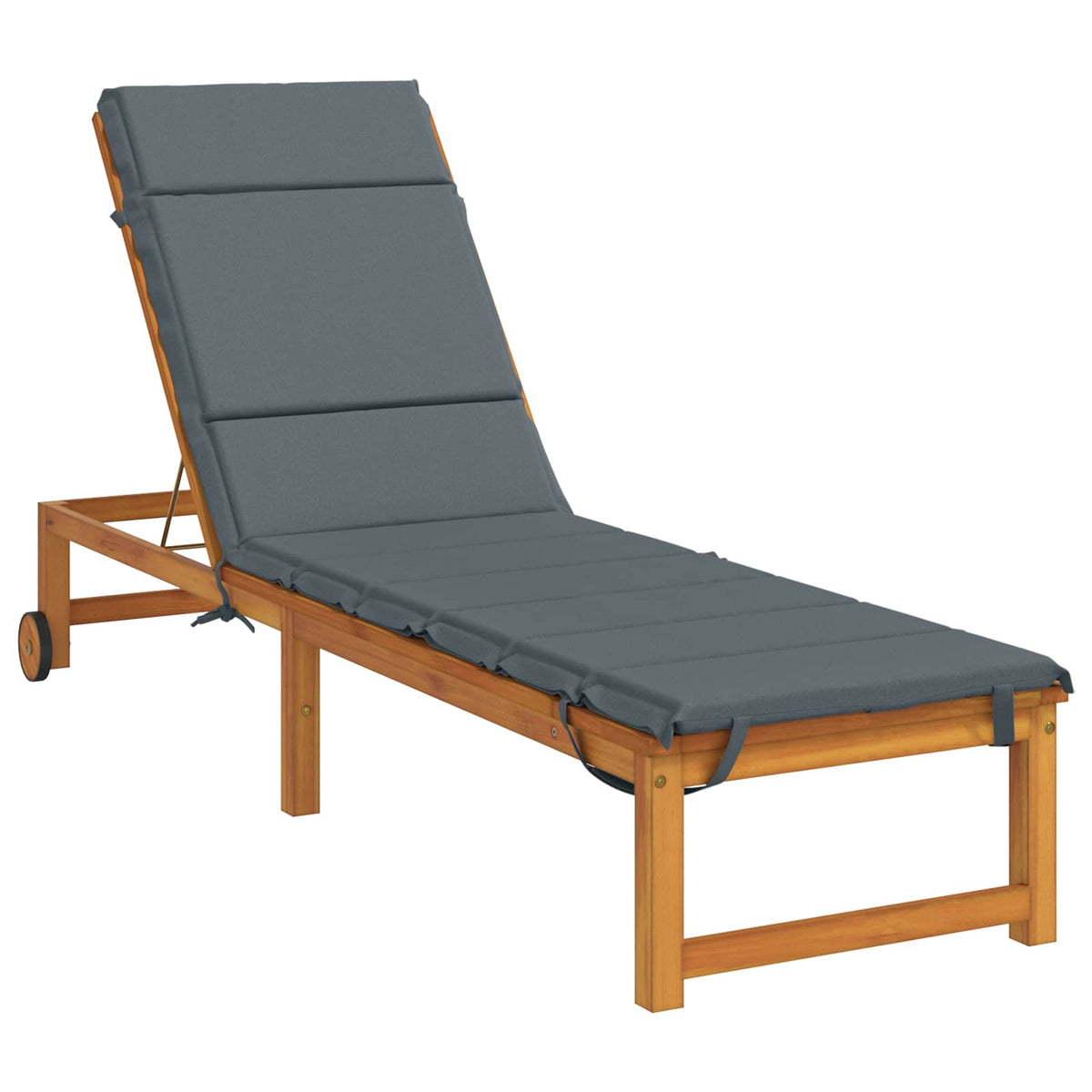 Vidaxl ligstoel kussen gemert 100% polyester blauw 200 x 55 x 3 cm