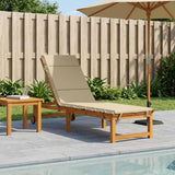 Vidaxl ligstoel kussen gemert 100% polyester beige 200 x 60 x 3 cm