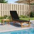 Vidaxl ligstoel kussen gemert 100% polyester zwart 200 x 50 x 3 cm