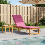Vidaxl ligstoel kussen gemert 100% polyester roze 200 x 50 x 3 cm