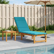 Vidaxl ligstoel kussen gemert 100% polyester turquoise 200 x 60 x 3 cm