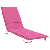Vidaxl ligstoel kussen gemert 100% polyester roze 200 x 60 x 3 cm