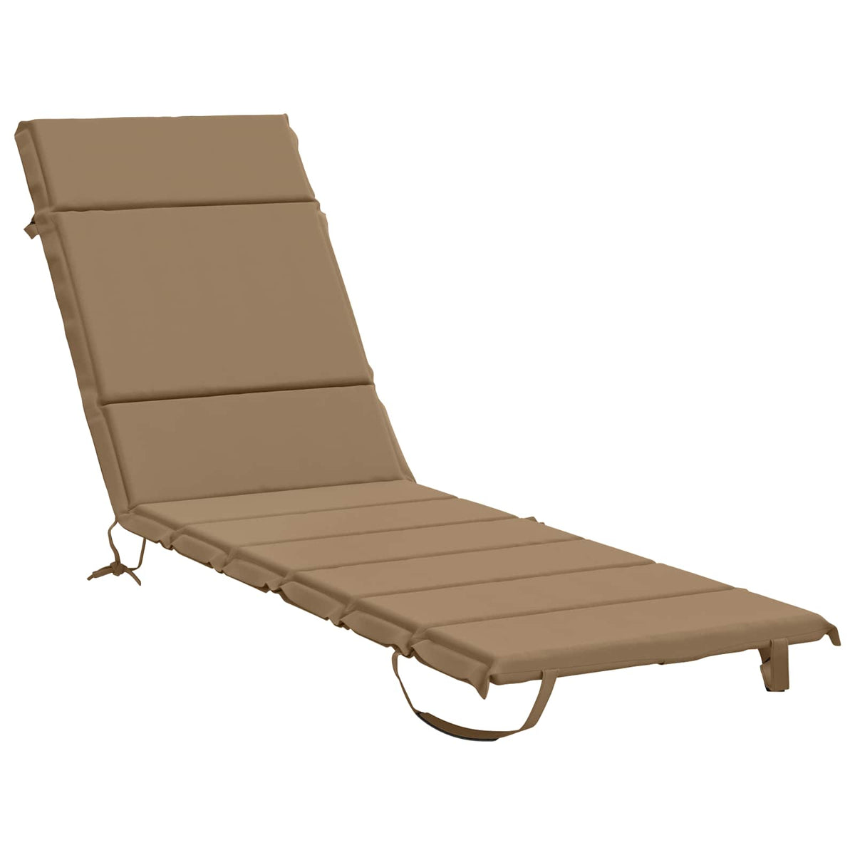 Vidaxl ligstoel kussen gemert 100% polyester taupe 200 x 60 x 3 cm