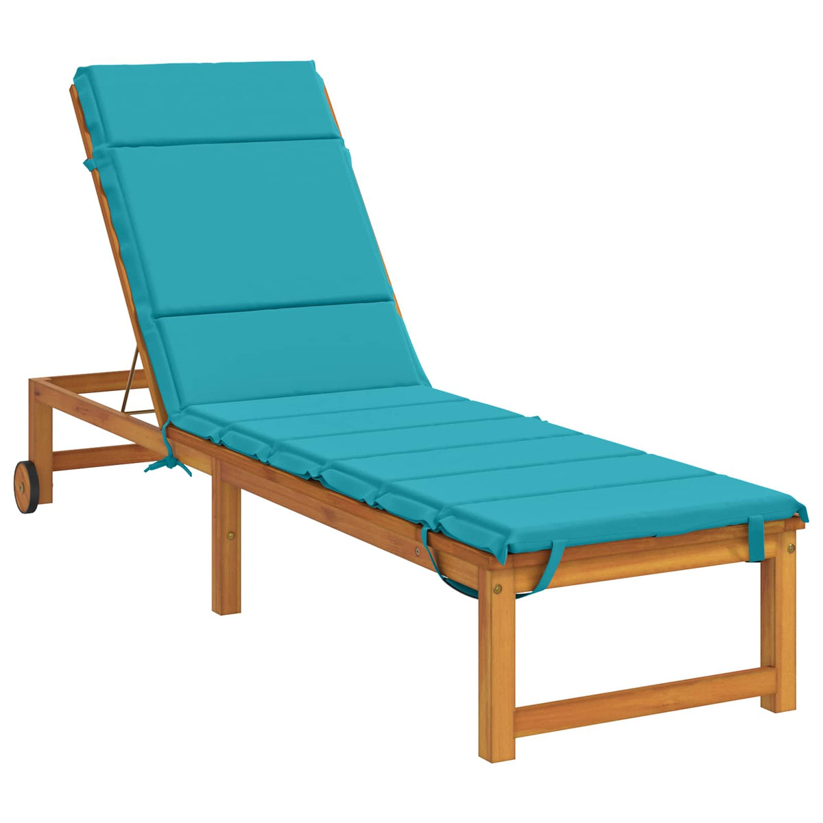 Vidaxl ligstoel kussen gemert 100% polyester turquoise 200 x 60 x 3 cm