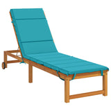 Vidaxl ligstoel kussen gemert 100% polyester turquoise 200 x 60 x 3 cm