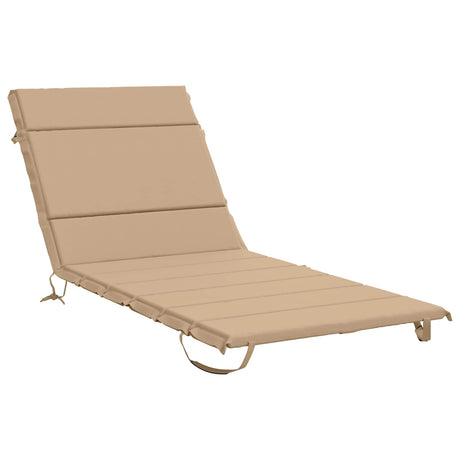 Vidaxl ligstoel kussen gemert 100% polyester zand 200 x 70 x 3 cm