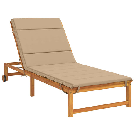 Vidaxl ligstoel kussen gemert 100% polyester zand 200 x 70 x 3 cm
