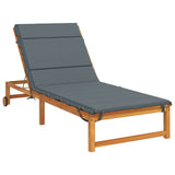 Vidaxl ligstoel kussen gemert 100% polyester blauw 200 x 70 x 3 cm