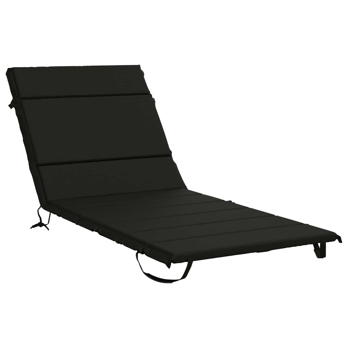 Vidaxl ligstoel kussen gemert 100% polyester zwart 200 x 70 x 3 cm