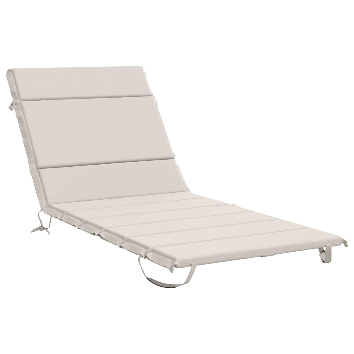 Vidaxl ligstoel kussen gemert 100% polyester wit 200 x 80 x 3 cm