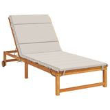 Vidaxl ligstoel kussen gemert 100% polyester wit 200 x 80 x 3 cm