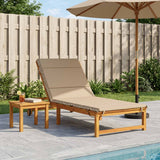 Vidaxl ligstoel kussen gemert 100% polyester zand 200 x 90 x 3 cm