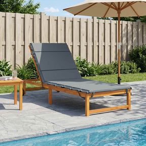 Vidaxl ligstoel kussen gemert 100% polyester blauw 200 x 80 x 3 cm