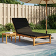 Vidaxl ligstoel kussen gemert 100% polyester zwart 200 x 70 x 3 cm
