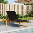 Vidaxl ligstoel kussen gemert 100% polyester zwart 200 x 70 x 3 cm